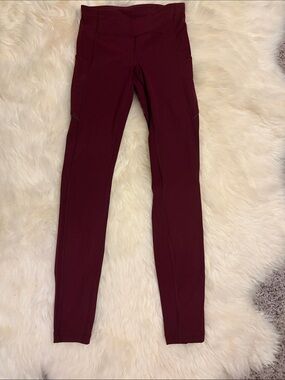 Lululemon High-Rise Burgundy Leggings